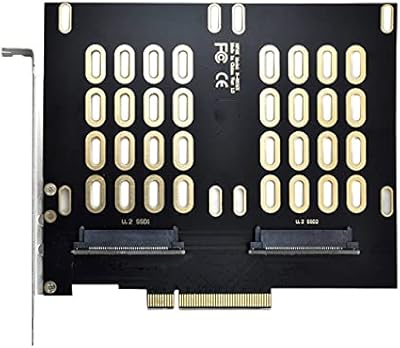 NFHK Dual 2X U.2 SFF-8639 SSD to PCIE Express 3.0 Gen3 X8 X16 Raid Card VROC Raid0 Hyper Adapter