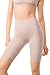 MD Women's Thigh Shapewear High Waist Mid Thigh Shaper Slimmer Power Shorts Large Nude