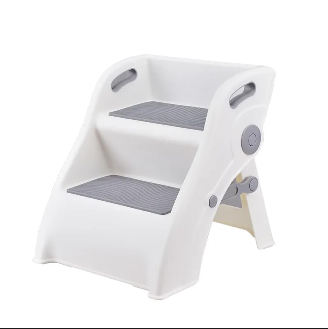 Toriox Plastic 2 Step Step Stools for Kids - Toddler Step Stools for Toilet Potty Training, Bathroom and Kitchen - Slip Resistant Soft Grip for Safety, Stackable-image-28
