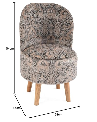 Image of SR Printed Ottoman Pouffes Chair Stool for Living Room Furniture Sitting Dressing Table Pouf Sofa Puffy Stool Room, Pouffes for Sitting Foot Rest, (18x32 Inch, Coffee)