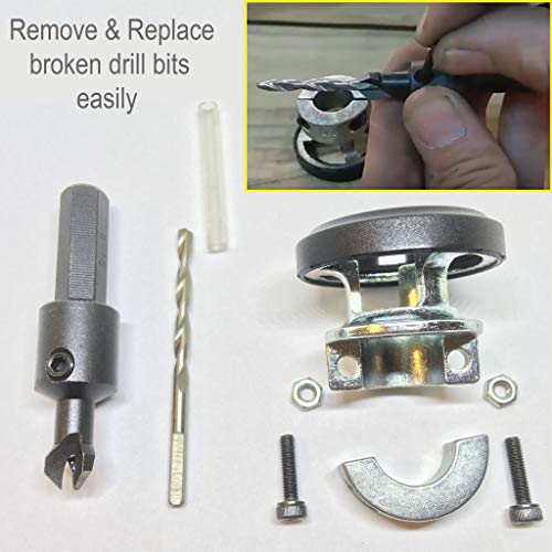 Countersink Drill Bit Set For Wood With Free Spinning Adjustable Depth Control Stop Collar Machine Quick Change Replaceable High-Speed Steel Drill 3 Flute Countersink For #8-10 Screw Electric Drill (#8-10) #TOP2