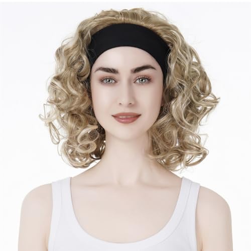 Aimole 16 Inch Short Curly Half Wig