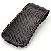 Produktbild LPOJUHBSWAR Auto Sonnenbrillenhalter für BMW M M2 M4 M5 M6 M8, PU Leder Sonnenblende Sonnenbrillen Brillenaufhänger Clip Organizer Zubehör,J/Carbon Fiber Black