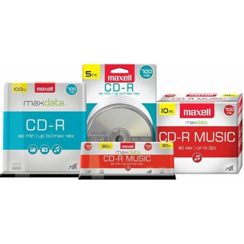 Maxell 638011 Superior Archival Life Metal Azo Dye Construction Write Once Format DVD-R 4.7 Gb Spindle 50 Disc Pack