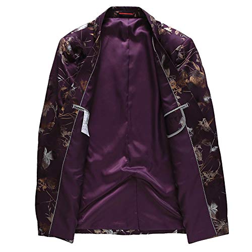 YFFUSHI Mens Dress Floral Suit Slim Fit Single Breasted Stylish Casual Printed Blazer Jacket4