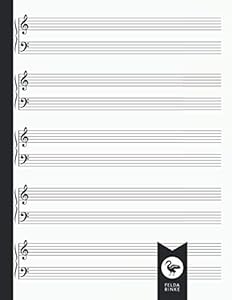 Blank Sheet Music for Piano: Book | Notebook | Journal | 8.5" x 11" | 110 Pages - 55 Sheets | 5 Staves per Page ( Double ) with Clefs for Piano