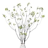 4pcs Long Faux Stems for vase,47.2 Inch Fake Branches for vase Filler Decoration,Artificial Greenery Stems with Fake Leaves,Fake Plants Indoor,Faux Greenery for centerpieces,greenery for table decor