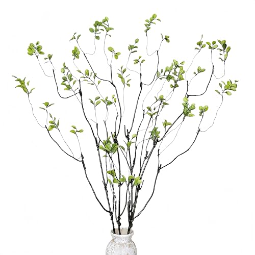 4pcs Long Faux Stems for vase 47.2 Inch Fake Branches for vase Filler Decoration Artificial Greenery Stems with Fake Leaves Fake Plants Indoor Faux Greenery for centerpieces greenery for table decor