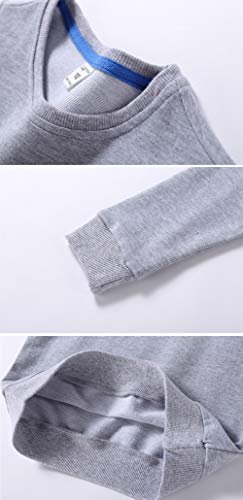 DCUTERQ Boys' Crewneck Thin Sweatshirt Girls Sport Long Sleeve Cotton Pullover Tops Kids Toddler Solid T-Shirt3