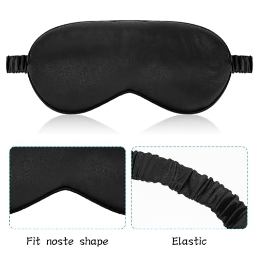 Silk Sleep Masks, 6 Pack Eye Masks for Sleep, Soft Satin Eye Cover with Elastic Strap for Sleeping, Blindfold Eye Cover for Sleepover Stuff Travel Nap Women Men Gifts