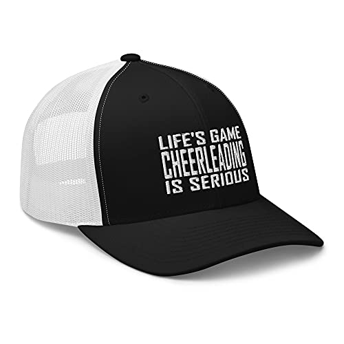 Funny Cheerleading Cheerleader Embroidered Trucker Hat Cap Clothing Gift Black/White #TOP5