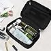 Travel Cosmetic Bag Women Portable Makeup Case Organizer Wide-open Toiletry Pouch for Cosmetics Toiletries (Black)