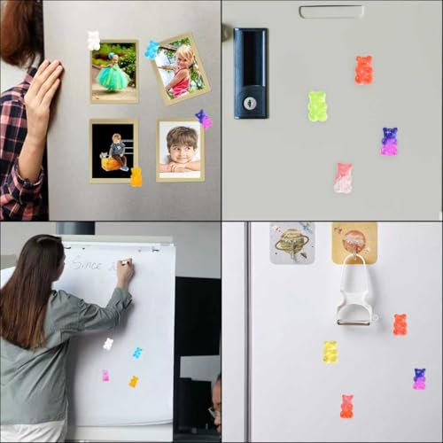 20 imanes decorativos de oso gomita para refrigerador miniatura 3