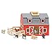 Melissa & Doug Personalized Fold and Go Wooden Barn with 7 Animal Play Figures