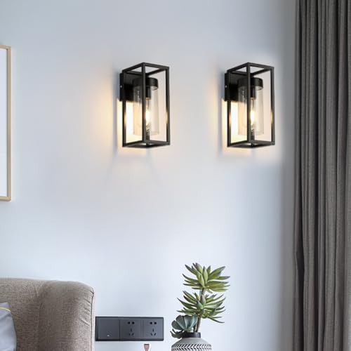 Aplique de pared negro para iluminar pasillos oscuros y dormitorios pequeños