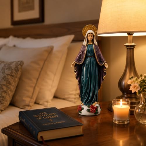 Figura Virgen María de 9 pulgadas en poliéresina miniatura 4