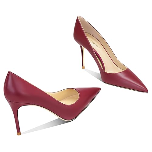 Image of Women's Pointed Toe Stiletto High Heel Pumps 3.15IN Slip-On Party Wedding Evening Shoes