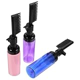 MAGICLULU 3pcs Foam Pump Bottles Hair Dye Bottles Root Comb Applicators for Styling