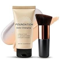 Color Changing Foundation Color Matching Foundation, Even Skin Toning, Lightweight Coverage Face Makeup for Mature Skin, 1.01 FL.OZ-1# Light