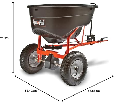 Foto von Agri-Fab AG45-0463 SmartSPREADER Düngerstreuer/Streuwagen, zum Anhängen, 58 kg, Schwarz/Orange