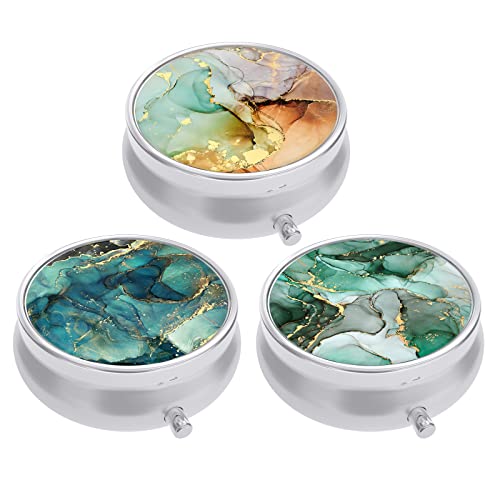 Image of Pill Box, Small Pill Case for Purse & Pocket, Travel Medicine Organizer | Cute Travel Medicine Organizer, Portable Medicine Container Holder to Hold Vitamins, Medication, Fish Oil & Supplement