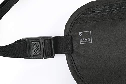 Lewis N. Clark Rfid Blocking Money Belt Travel Pouch Waist Stash + Credit Card, Id, Passport Holder For Women & Men, Black #TOP5