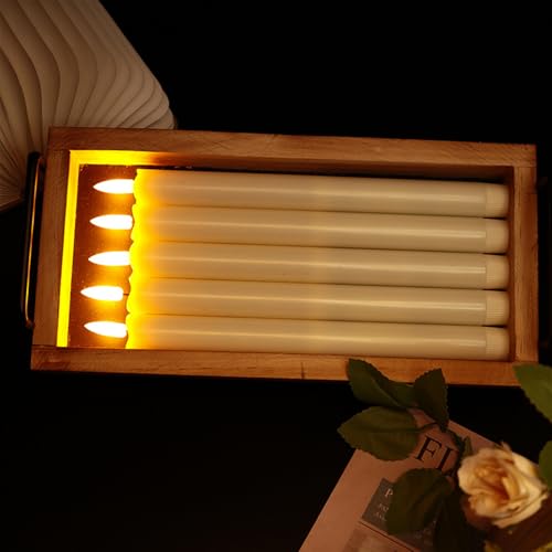 Bougies coniques à piles avec télécommande et minuterie LED