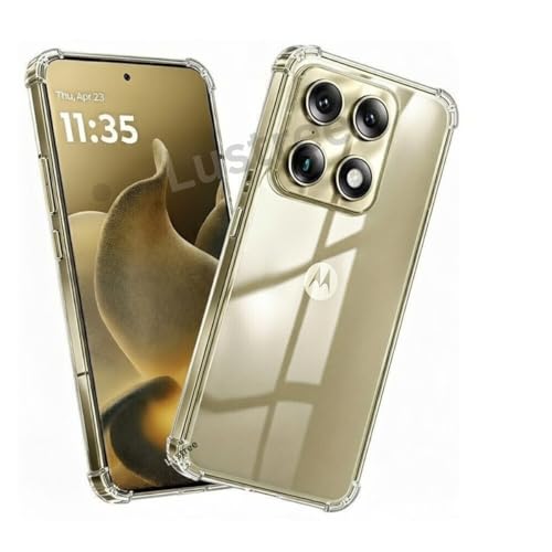 Image of Lustree Clear Transparent Case Compatible with Motorola Signature - Flexible TPU Slim Back Cover, with Raised Edges,Anti-Scratch & Anti-Yellow, Imported Material