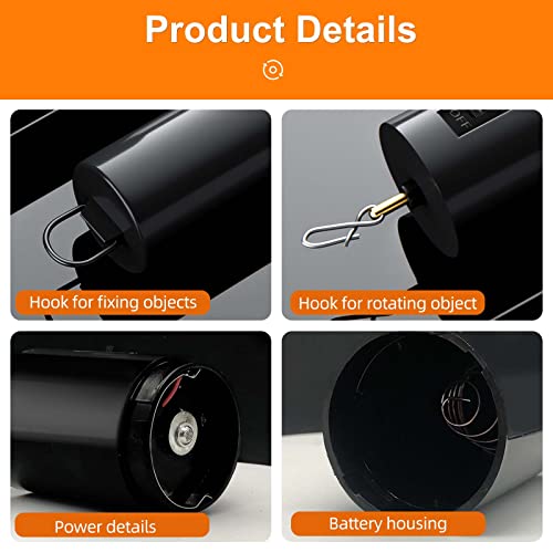 2 Pack Wind Spinner Motor Hanging Display Motor Battery Operated 20 Rpm Rotating Motor Multi-Purposes For Wind Spinner Mobile Yard Decor Hanging Ornament Outdoor Sculptures-Medium Speed (2 Pcs Black) #TOP6