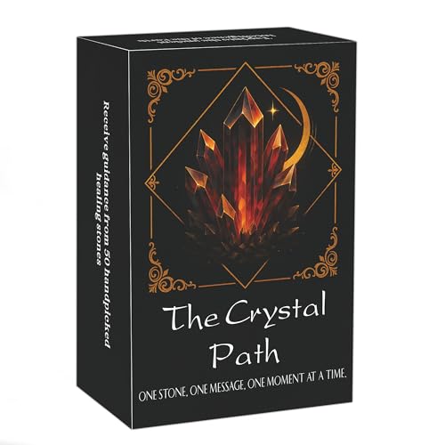 DPEHAKMK The Crystal Path Healing Oracle Deck, Oracle Cards for Beginners,50 Healing Crystal Affirmation Deck with Chakra and Zodiac Associations and Crystal Energy Divination, Meditation Tool - Image 4