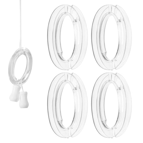 Blind Cord Winder, Safety Baby Proof Blinds String Holder, Transparent Anti-Entanglement Cord Organizer for Blinds/Shades, Blind Cord Wrap Cleat Alternative 4 Pack (No Wall Damage, Pet-Friendly)