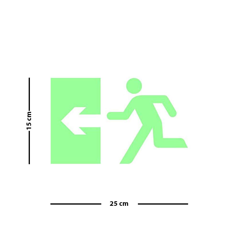 Glow in The Dark Wall Sticker Exit Symbol - 15 x 25cm, Exit1, 15x25 - Image 4