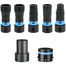MITANSLE 7 Dust Collection Hose Adapters Kit for Home and Shop Vacuum Hose System, Expanded Adapter Set Fits Most Woodworking Power Tools and Sanders, Compatible With Multi-Brands