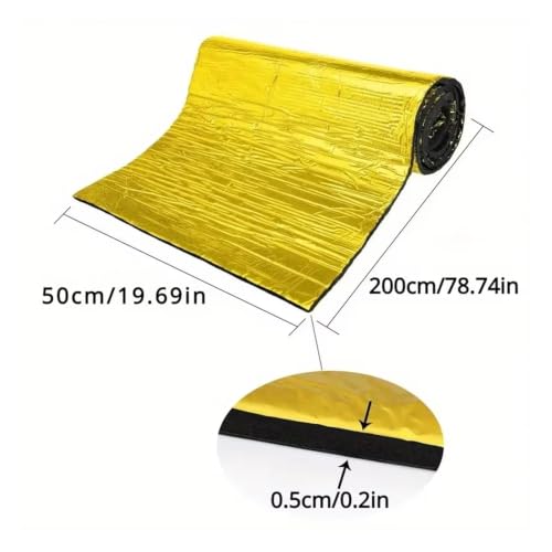 Tapis d'isolation thermique voiture 200x50cm isolant acoustique - 3