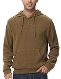 Tyhengta Men's Henley Knitted Hoodies Casual Pullover Hooded Sweatshirts Army Green X-Large