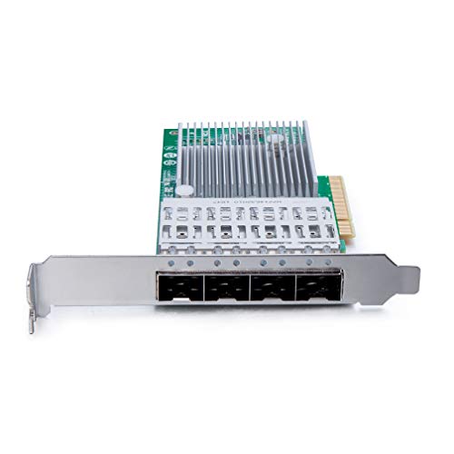 10Gb Converged Network Adapter For Intel X710-Da4, With Intel Xl710-Bm1 Chipset, Pci-E X8, Quad Sfp+ Ports (X710Da4Fh), 10Gb Pci-E Ethernet Lan Adapter Support Windows Server/Linux/Vmware Esxi #TOP1