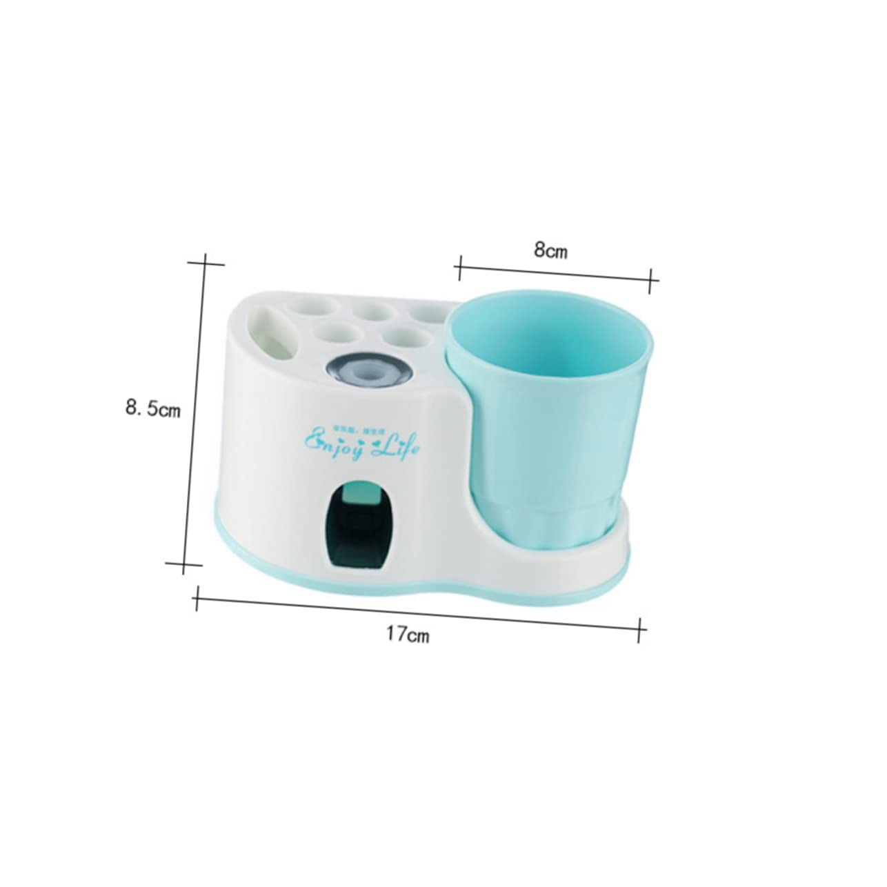 PartyKindom Toothpaste Squeezer Toothbrush Holder Wall Mount Toothpaste Dispenser Storage Rack for Bathroom