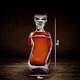 Maverton Karafka do Whisky – 700 ml - Elegancki Prezent dla Mężczyzny - Ekskluzywne Szkło do Stylowych Degustacji - Na Dzień Ojca, Urodziny, Jubileusz