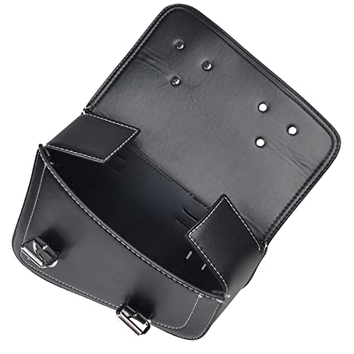 Motorcycle Saddle Bags Side Bagssaddlebags Softail Pvc Leather For Harley Softails Waterproof, Side Tool Bag, Universal Storage Tool Bag For Motorbike,1 Pair (Skull Finger) #TOP6