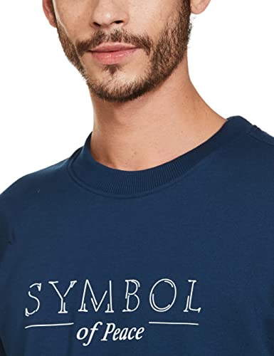 Image of Amazon Brand - Symbol Men Cotton Rich Light Weight Crew Neck Sweatshirt (Regular Fit)
