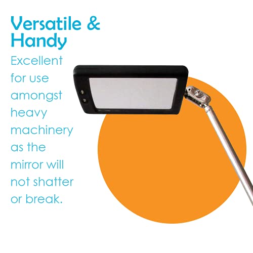 Houseables Inspection Mirror, Telescoping Led Light, 34" Extension, 360° Rotation, Extendable, Telescopic Handle, Retractable Lighted Tool On A Stick, For Mechanic, Home Inspector, Automotive #TOP7