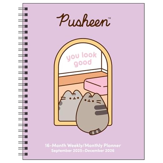 Pusheen 16-Month 2025-2026 Weekly/Monthly Planner Calendar: You Look Great