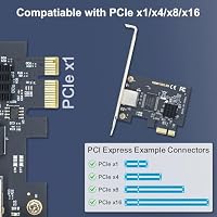 2.5Gb PCIe Network Card,2.5GBase-T PCI Express Network Adapter NIC, with Realtek RTL8125B Controller, Single RJ-45 Port, PCIe 2.1 x1 Support Windows Server/Linux – Ansicht 4