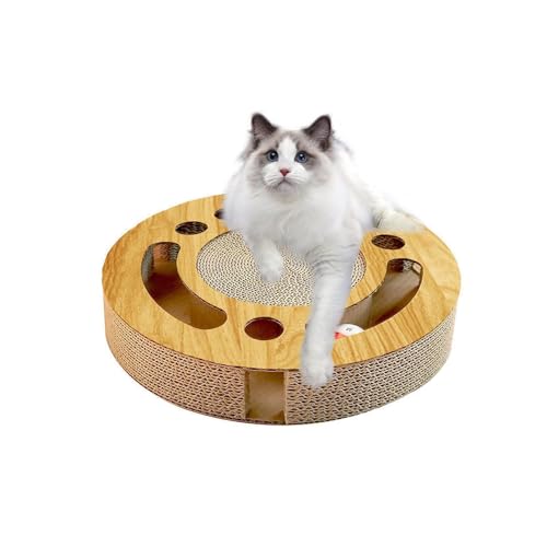 Arranhador de pista de bola de brinquedo para gatos, arranhadores de ão para gatos internos | Plataf