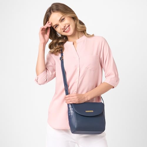 Image of Caprese Vani Medium Sling Bag for Women with Adjustable Strap, Zipper & Magnetic Button Closure | Versatile Handbag with Back Zip for Everyday Use, Travel, and Special Occasions