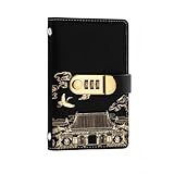 貯金手帳 お札 貯金箱 札 お金管理 ファイル ノートロック付き クリアポケット お札100枚収納可能 両面収納封筒 100万円貯金チャレンジ 貯蓄バインダー 手帳 カード 家計簿 通帳ケース (ブラック)