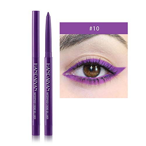 Blue Electronic Technology Company Eye Shadow Pencil, Natural Matte Long Lasting Metallic Eyeliner Pencil Glitter For Women Eye&Lip Liner Professional Waterproof Makeup Gel Colorful Eyeliner(10) #TOP30