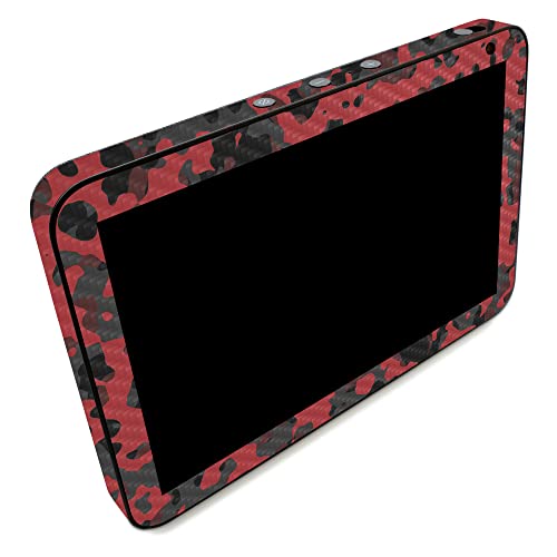 Image of MightySkins Carbon Fiber Skin Compatible with Amazon Echo Show 8 (Gen 2) - Red Modern Camo | Protective, Durable Textured Carbon Fiber Finish | Easy to Apply