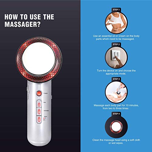 Sanforce 3 in 1 Fat Remover Machine– Handheld Beauty Cellulite Massager Device for Belly, Waist, Arm, Leg, Hip - Gives Toned Skin and Body - Thumbnail 5