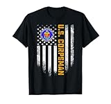 Vintage USA American Flag Proud US Corpsman Veteran Military T-Shirt